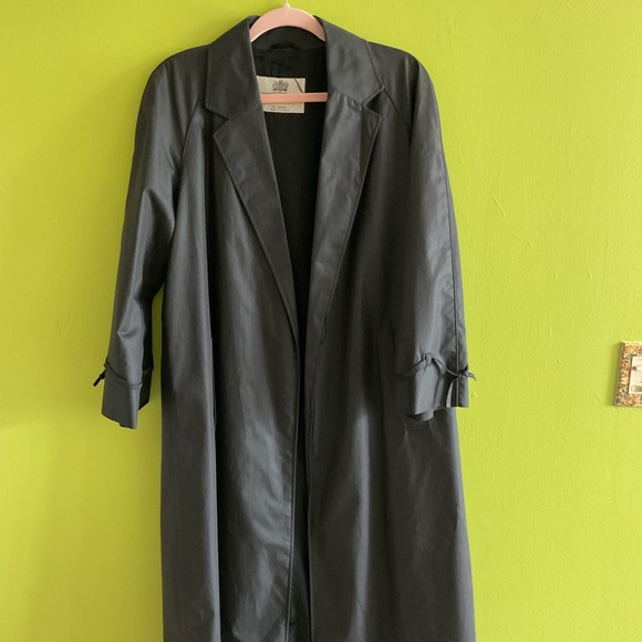 Aquascuteum Jackets & Blazers - Vintage Aquascuteum Aqua 5 Black Trench Rain Coat